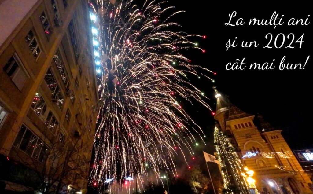 La multi ani 2024 Artificii Timișoara